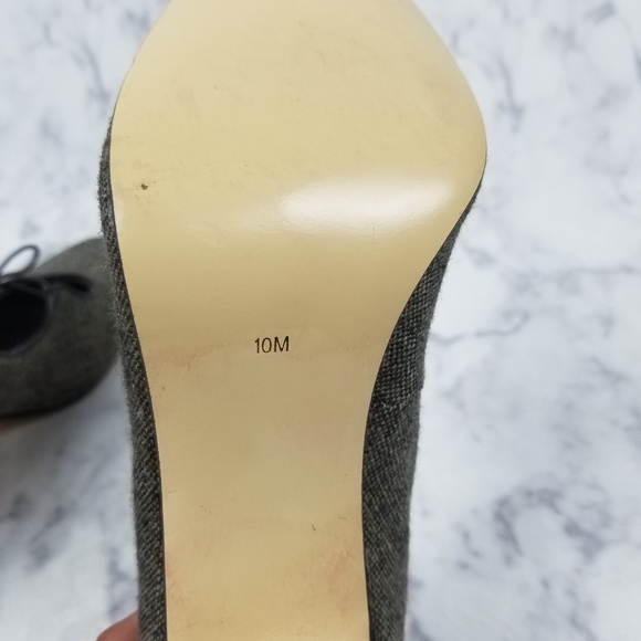 Ann Marino Brown Tweed Fabric 3.5" heels size 10 - Picture 7 of 7